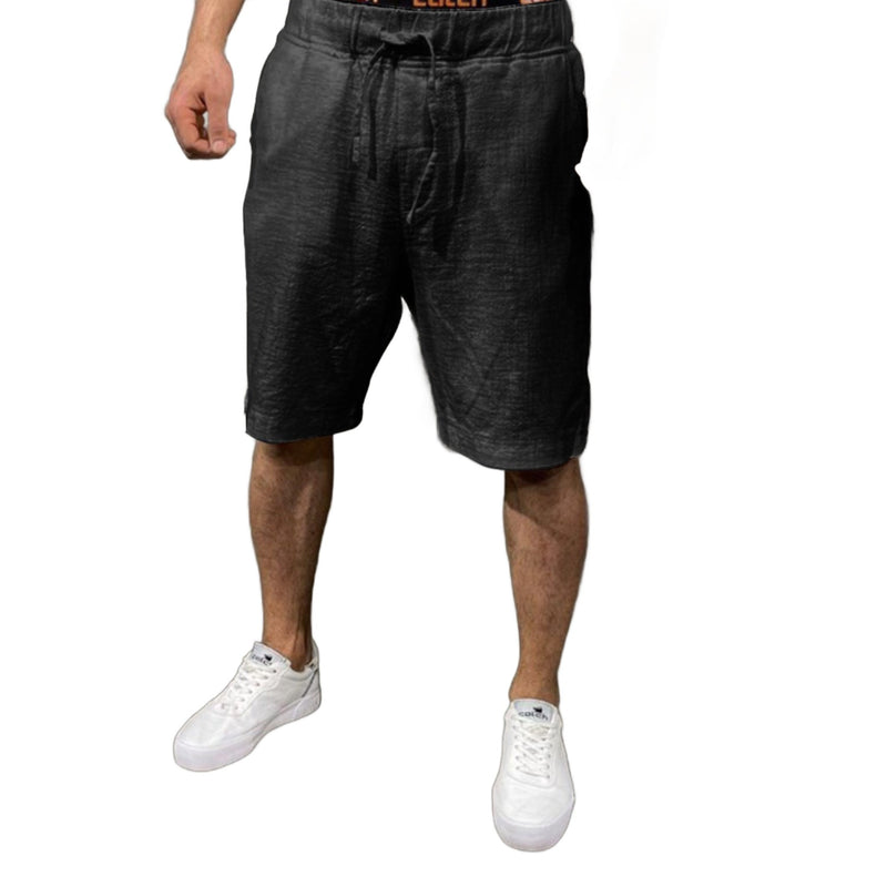 Linen shorts Black