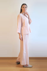 Sile Cross Stitched Blush Top
