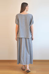 Sile Short Sleeve Marine Top