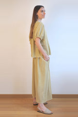 Sile Short Sleeve Olive Top