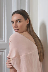 Sile V Neck Caftan Blush Dress