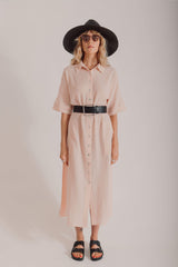 Sile Blush Shirt Dress