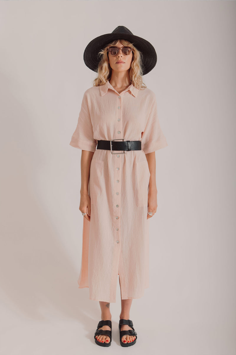 Sile Blush Shirt Dress