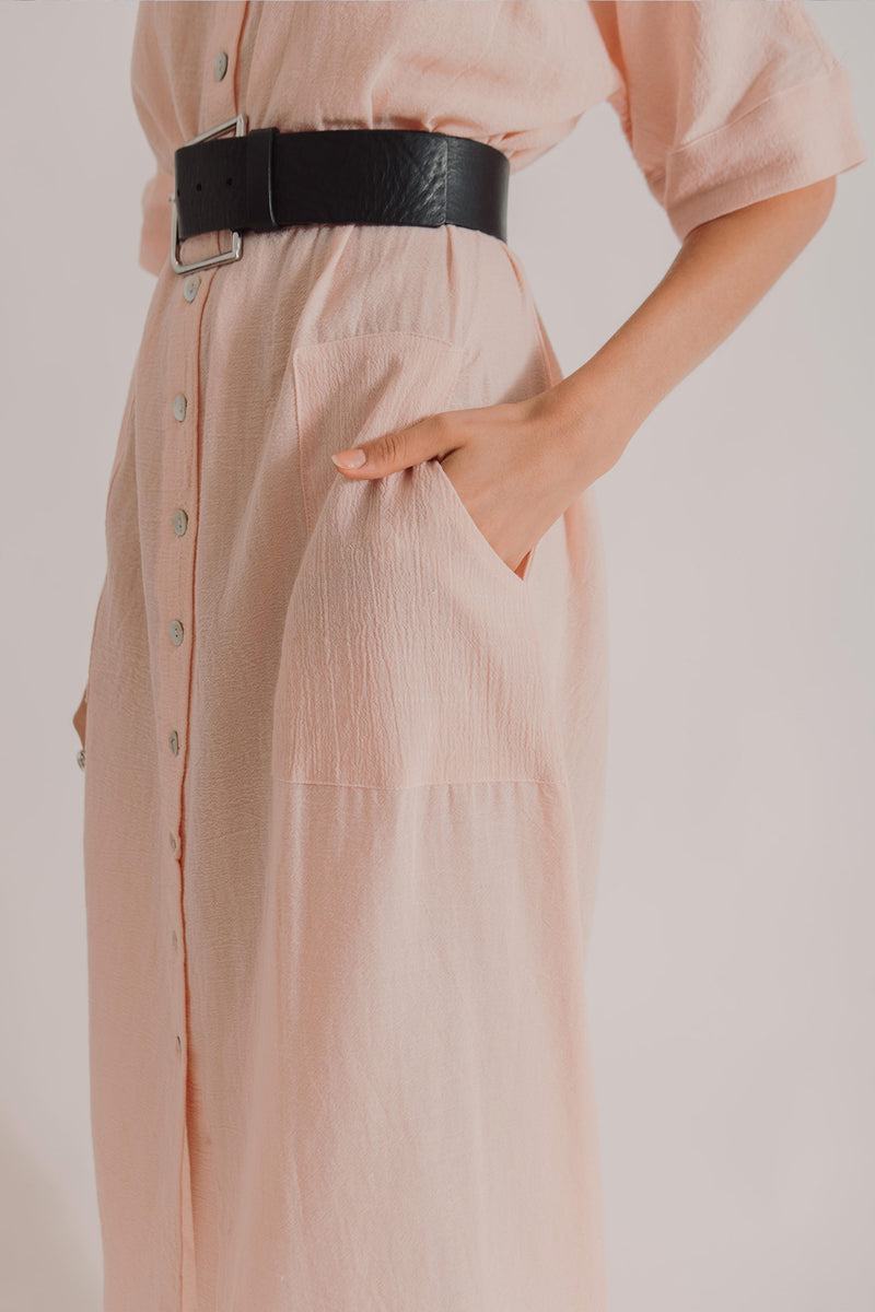 Sile Blush Shirt Dress