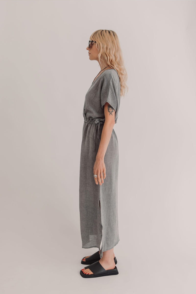 Sile Charcoal Column Dress