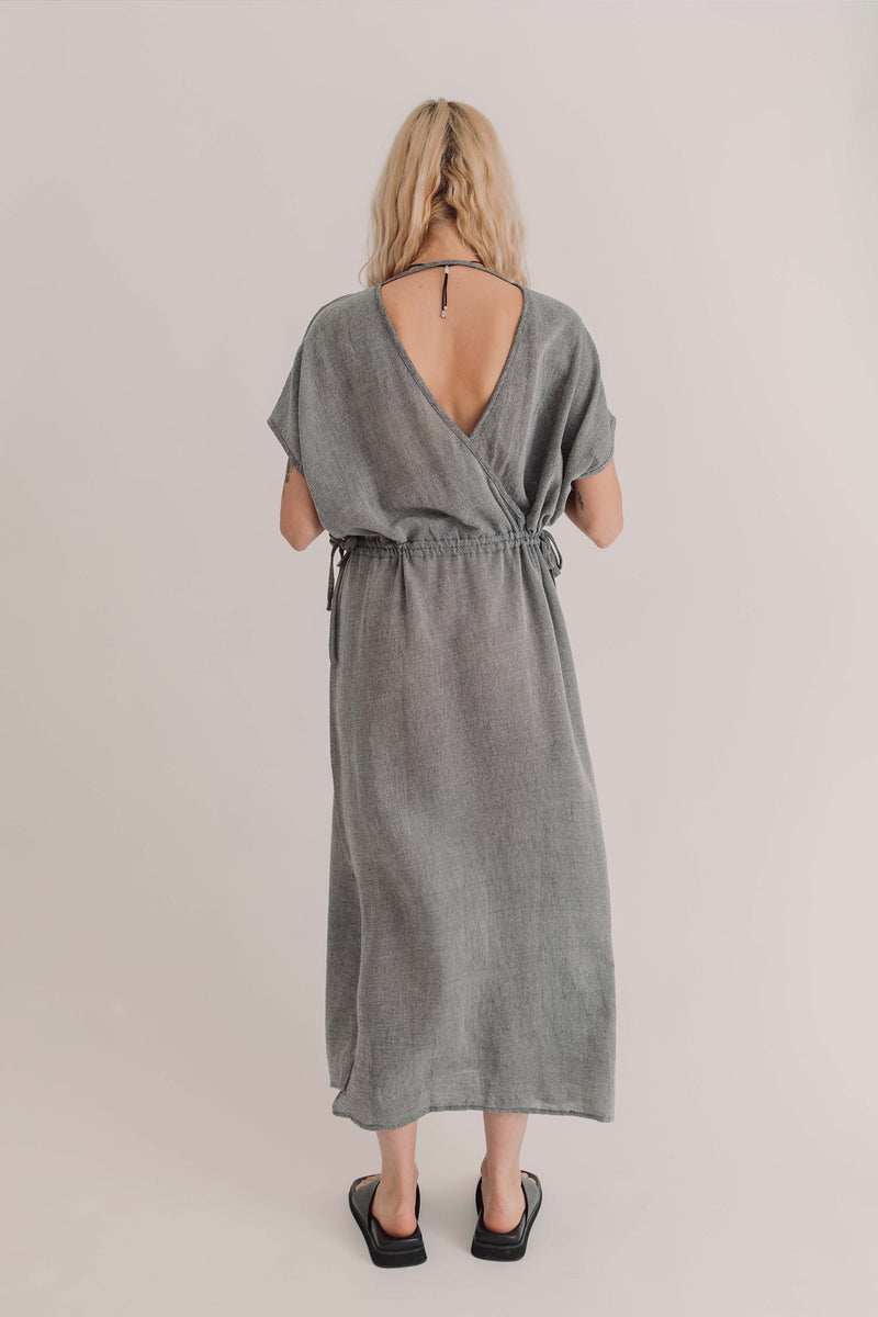 Sile Charcoal Column Dress