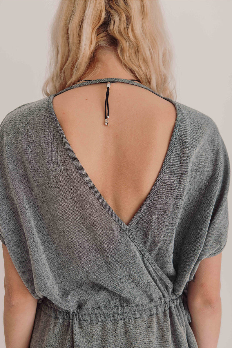 Sile Charcoal Column Dress