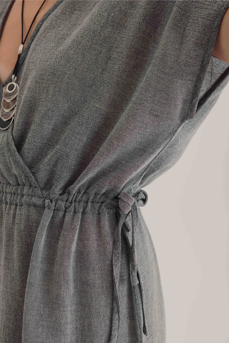Sile Charcoal Column Dress