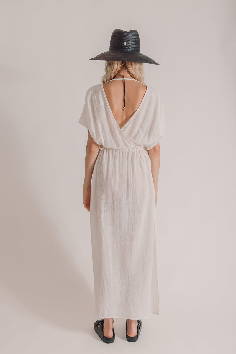 Sile Off-White Column Dress
