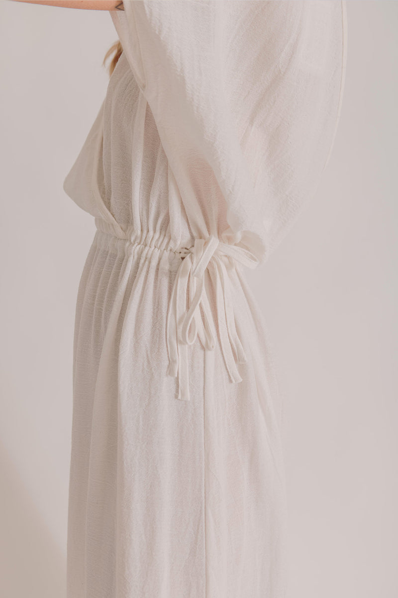 Sile Off-White Column Dress