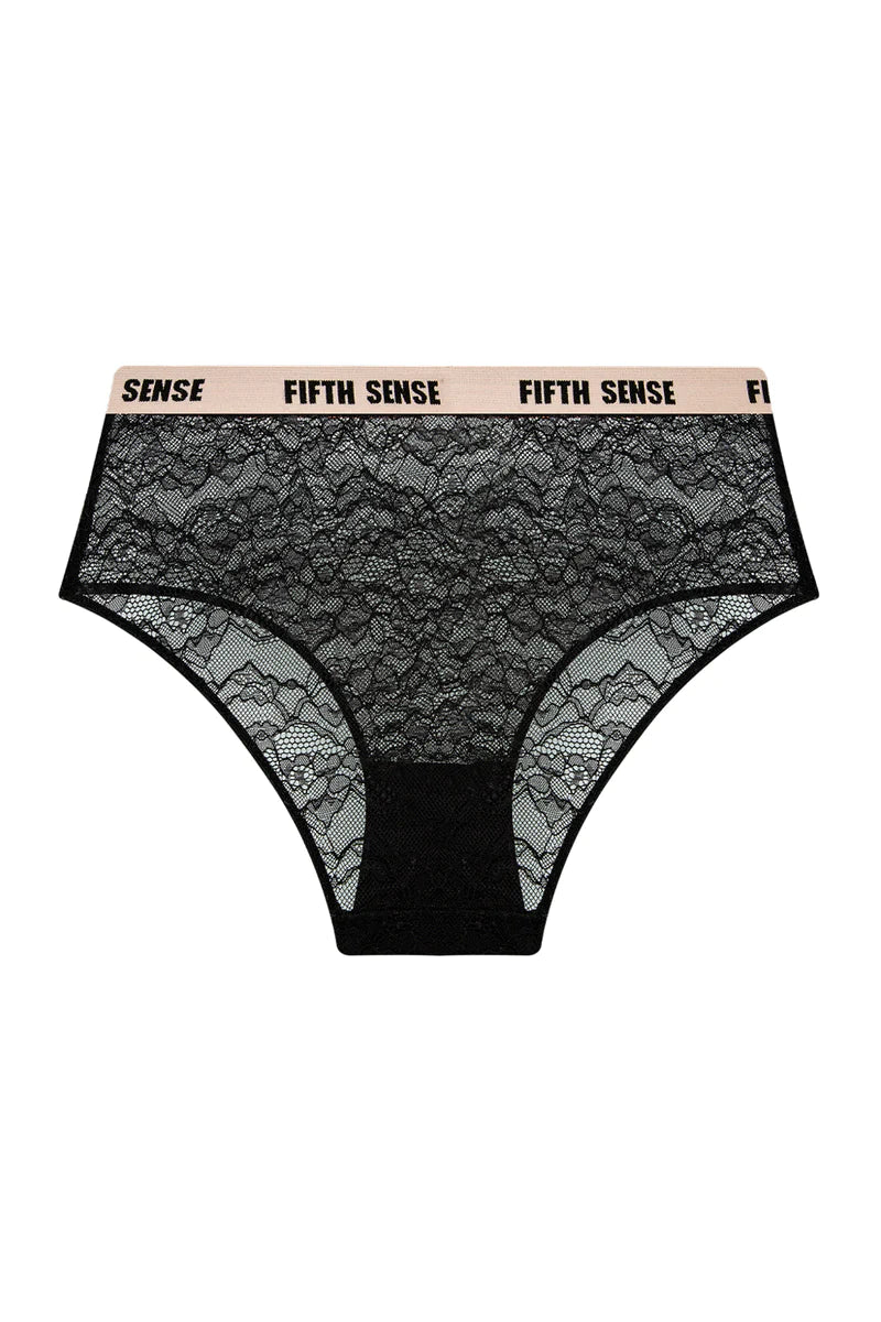 Black Jasmine High Waist Panties