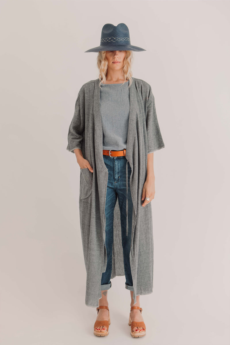 Sile Charcoal Kimono