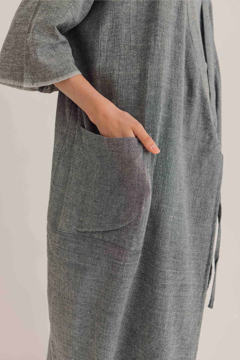 Sile Charcoal Kimono