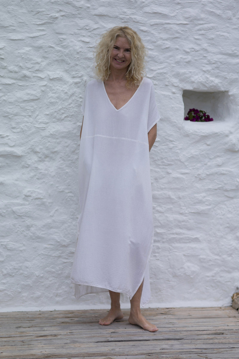 Sile Classic Off-White Caftan