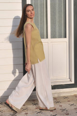 Sile Off-White Loose Pants