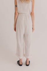 Sile Off-White Loose Pants