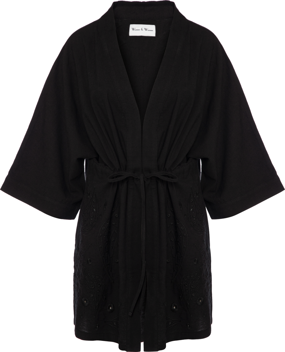 Alexandria Black Short Kimono – Monique Store