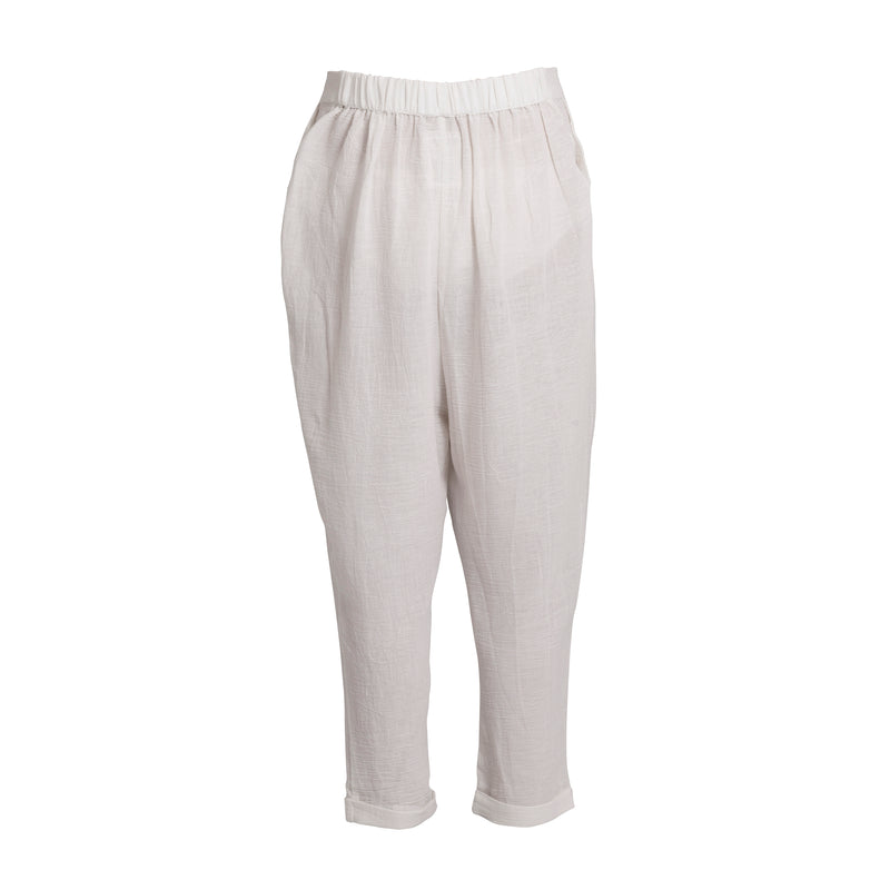 Sile Fold Over Off-White Pant