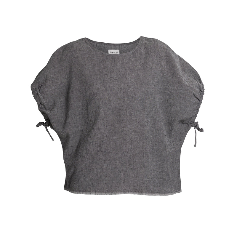 Sile Short Sleeve Charcoal Top