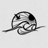 Sun&Waves Metal Wall Art