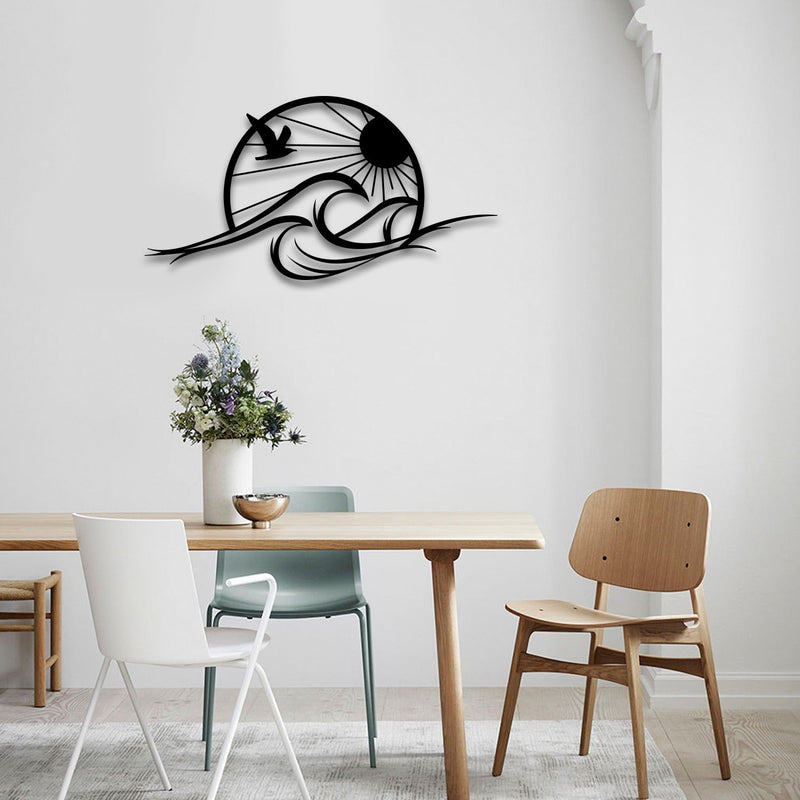 Sun&Waves Metal Wall Art