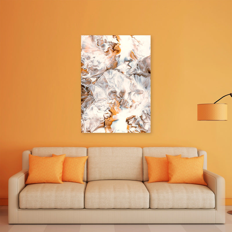 White Marble Glass Wall Art