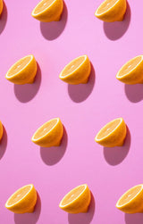 Multiple Orange Slices Glass Wall Art